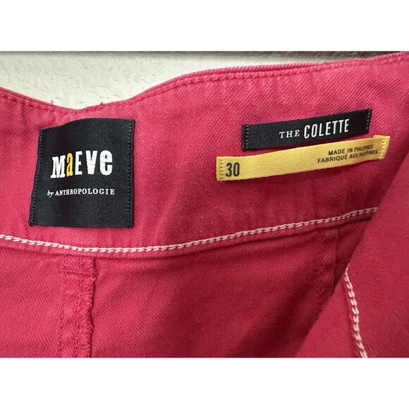 Anthropologie Maeve The Colette Cropped Wide-Leg Pants in rose Size 30 - Picture 10 of 12